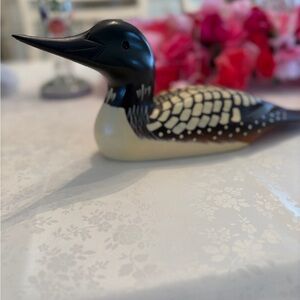 Vintage Common Loon Decoy Hand Carved And Painted